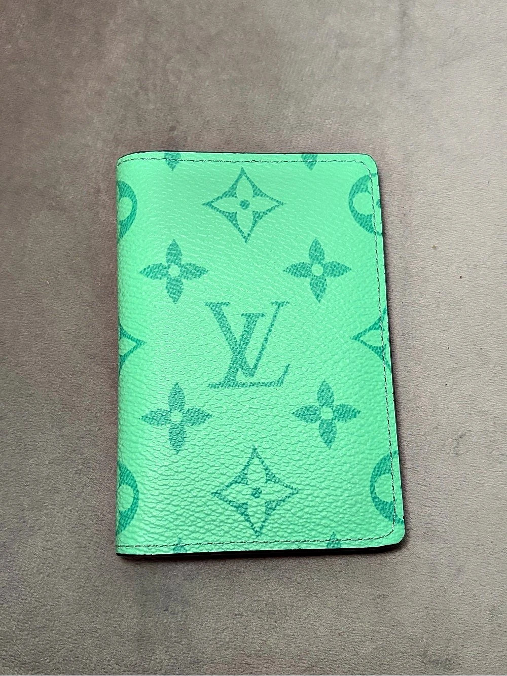 Louis Vuitton Taigarama Miami Green Monogram Logo Pocket Organizer Wallet